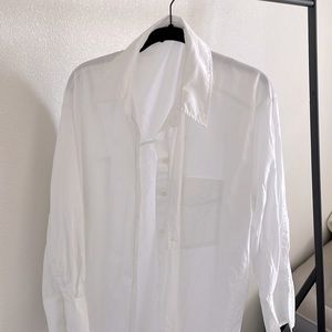 Zara Longline Button Down Shirt